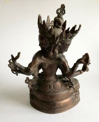 Heavy Ushnishavijaya Tibetan Chinese Bronze Buddha 18th/19th 36cm H 6