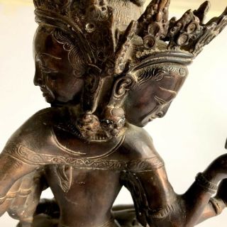 Heavy Ushnishavijaya Tibetan Chinese Bronze Buddha 18th/19th 36cm H 7