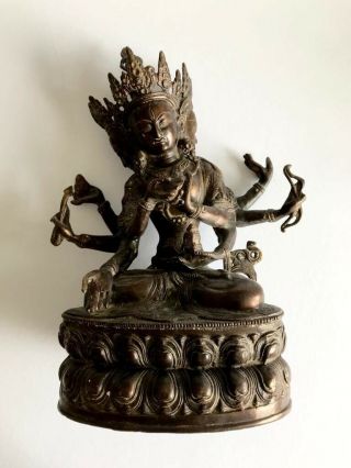 Heavy Ushnishavijaya Tibetan Chinese Bronze Buddha 18th/19th 36cm H 9
