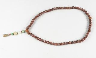 Chinese Antique Seed & Jade Prayer Beads