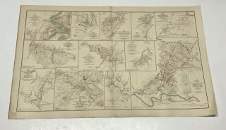 Antique Civil War Map Shenandoah Valley Campaign 1864 Pa Md Va
