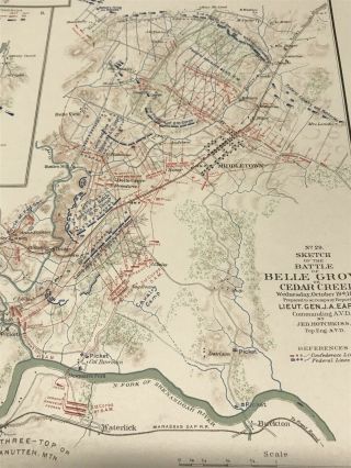 Antique Civil War Map Shenandoah Valley Campaign 1864 PA MD VA 2