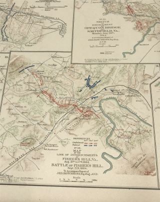 Antique Civil War Map Shenandoah Valley Campaign 1864 PA MD VA 3