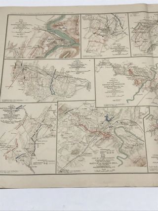 Antique Civil War Map Shenandoah Valley Campaign 1864 PA MD VA 4