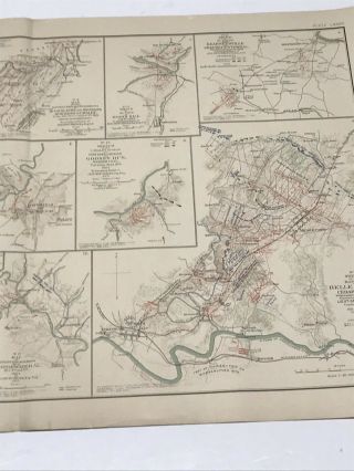 Antique Civil War Map Shenandoah Valley Campaign 1864 PA MD VA 5