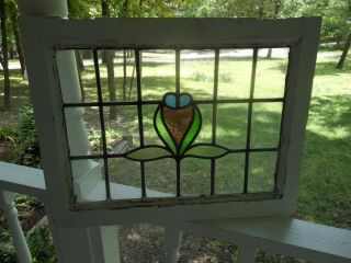 L - 115 Lovely Older Leaded Stained Glass Window From England Last One