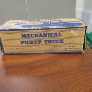 Vtg MARX PRESSED STEEL MECHANICAL PICKUP TRUCK RAPID EXPRESS 9 