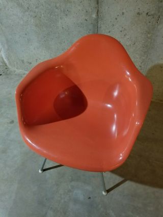 Eames Herman Miller Fiberglass Shell Arm Chair - Orange