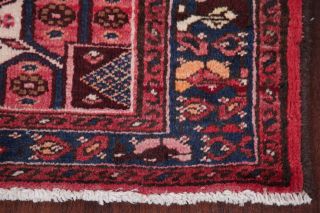 Antique Tribal Bakhtiari Oriental Area Rug Red Blue Geometric Hand - Knotted 3 