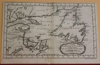 Labrador Newfoundland Gulf Of St.  Lawrence Canada 1757 Bellin Antique Map