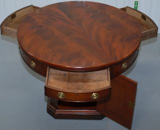 RRP £12,  000 RALPH LAUREN REGENCY MAHOGANY DRUM ROUND LIBRARY TABLE PEDESTAL BASE 9