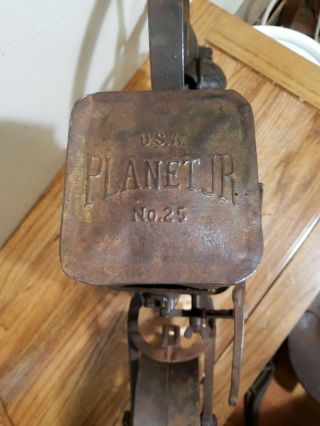 Planet Jr No 25 Vintage Primitive Drill Seeder Rustic Garden Tool Home Decor 3