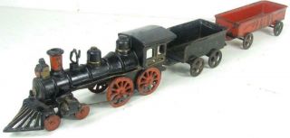 Buffalo Pratt & Letchworth Antique Cast Iron Train Pressed Steel Car 1890