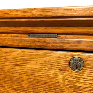 Antique Quartersawn Oak Single Stack Filing Cabinet by Library Bureau 10