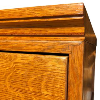 Antique Quartersawn Oak Single Stack Filing Cabinet by Library Bureau 6