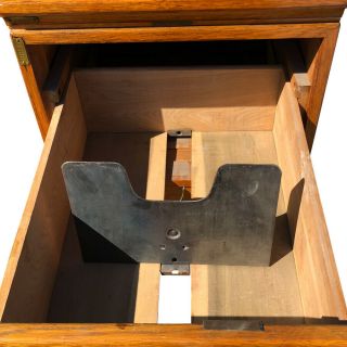 Antique Quartersawn Oak Single Stack Filing Cabinet by Library Bureau 9