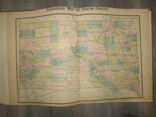 1893 ATLAS MAP PLAT TURNER COUNTY SOUTH DAKOTA ROWLEY & PETERSON ANTIQUE VTG. 5
