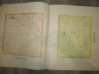 1893 ATLAS MAP PLAT TURNER COUNTY SOUTH DAKOTA ROWLEY & PETERSON ANTIQUE VTG. 8
