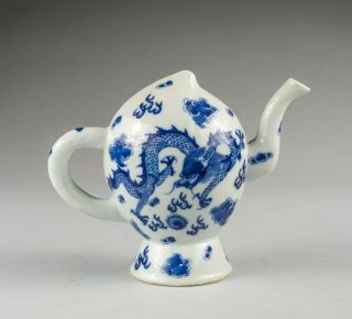Chinese Antique Blue & White Porcelain Pot,  1850 - 1930