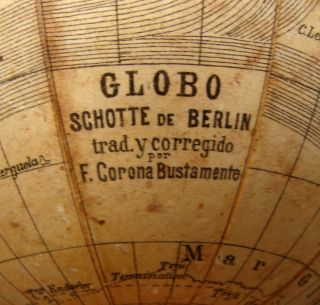 Germany Figural Spelter Cherub Terrestrial World Globe by Ernst Schotte,  ca 1890 5