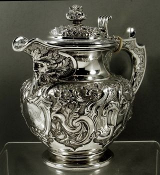 Scottish Sterling Coffee Pot 1827 Neptune & Serpent 3