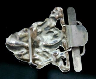 Solid Silver Art Nouveau Nurses Belt Buckle Circa 1991 4