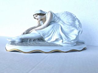 A German Rosenthal Porcelain Figure Of Ballerina Anna Pavlova As The Dying Swan