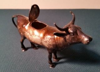 Rare Sterling Silver Cow Creamer Figurine Marked Germany 925 3