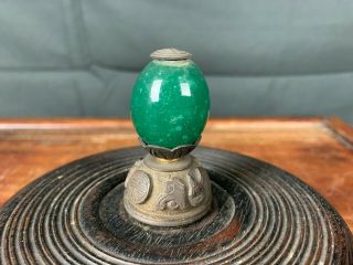 18th/19th C.  Chinese Famille Rose Baluster Jar And Wood Qing Dynasty Official Ha 2