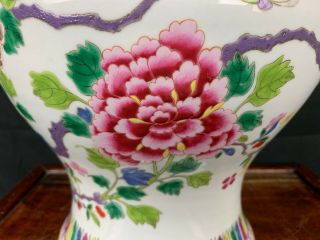 18th/19th C.  Chinese Famille Rose Baluster Jar And Wood Qing Dynasty Official Ha 6