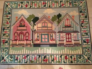 Claire Murray 100 Wool Heirloom Hand - Made Rug.  Victorian Cottages