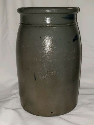 RARE Hamilton & Jones Greensboro PA Decorated Stoneware crock 1 gal.  aafa NR 5