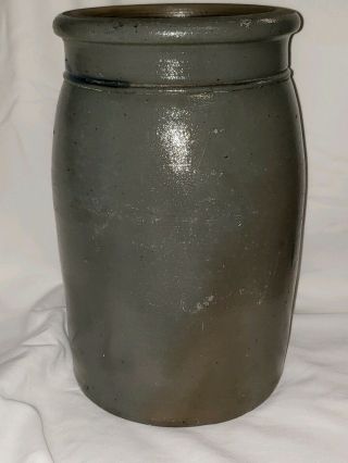 RARE Hamilton & Jones Greensboro PA Decorated Stoneware crock 1 gal.  aafa NR 6