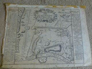 Grundriß Der Vestung Ofen Map Budapest 1686 Merian Theatrum Europaeum Antique