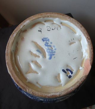 Antique SIGNED Enrique VENTOSA large ART Pottery Puebla Jar VASE w BIRDS 10