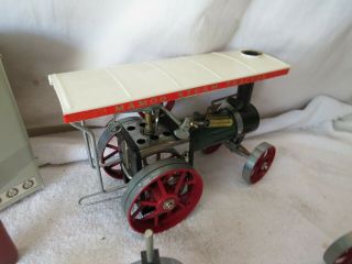 Mamod TE1A Steam Powered Tractor,  Made in England,  & Lumber Wagon 4