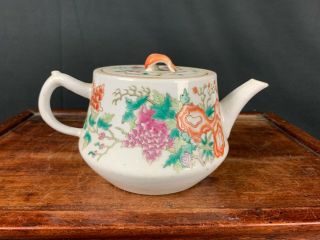 19th C.  Chinese Famille - Rose Enameled Teapot