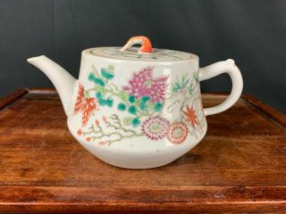 19th C.  Chinese Famille - Rose Enameled Teapot 3