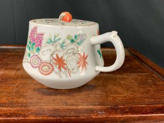 19th C.  Chinese Famille - Rose Enameled Teapot 4