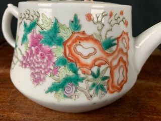 19th C.  Chinese Famille - Rose Enameled Teapot 5