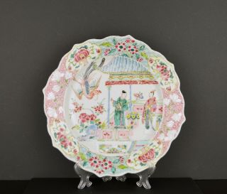 A Top Quality Chinese Yongzheng Famille Rose Plate Romance Western Chamber