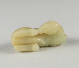19th Chinese Antique Carved Jade Horse