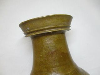 H647: Chinese BIG vase of old pottery with green glaze of Han Dynasty age. 2