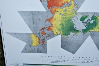 Spaceship Earth Dymaxion Airocean World Map Poster Buckminster Fuller Raleigh 82 3