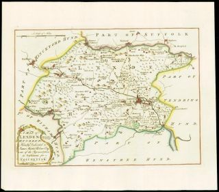 1768 Essex Antique Map Of Lexden Hundred Colchester Coggeshall Dedham (9)