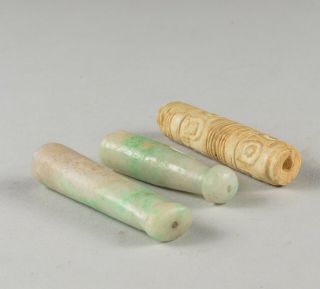 A Group Of Three Chinese Antique Jade Pendants 3