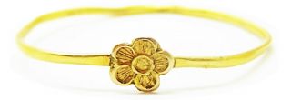 15th - 16th Century Medieval Gold Finger Ring Rose Shaped Bezel Size 7 3/4