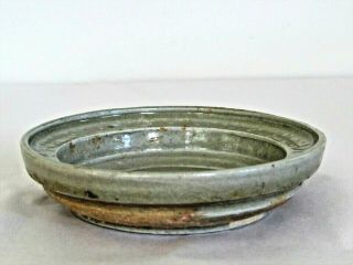 Chinese Han Tomb Burial Pottery Dish Crackle c.  206 BC - 220 AD / 5.  25 