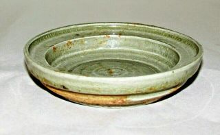 Chinese Han Tomb Burial Pottery Dish Crackle c.  206 BC - 220 AD / 5.  25 