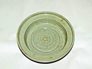 Chinese Han Tomb Burial Pottery Dish Crackle c.  206 BC - 220 AD / 5.  25 